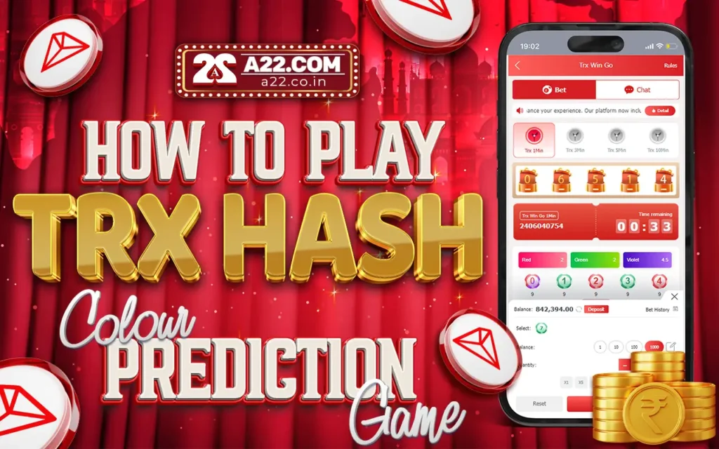 how to play trx hash colour prediction game